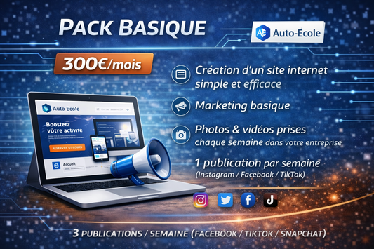 Pack basique site internet + marketing - Beauté et esthétique
